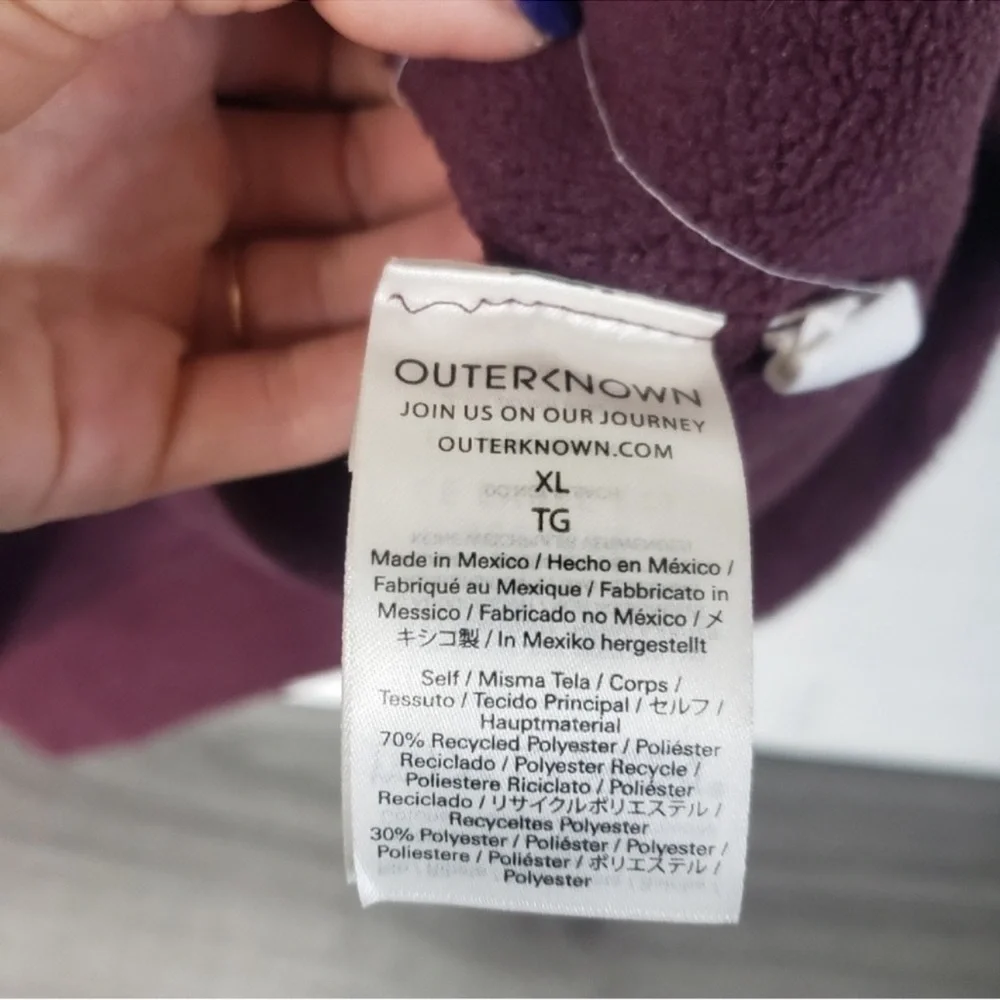 Outerknown fleece hoodie - burgundy - Picture 4 of 6